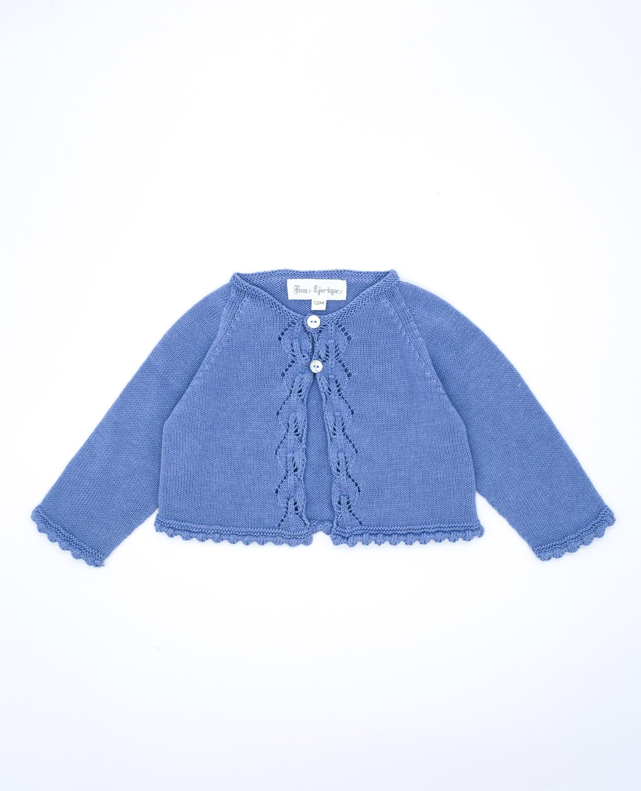 Blue Knitted Cardigan
