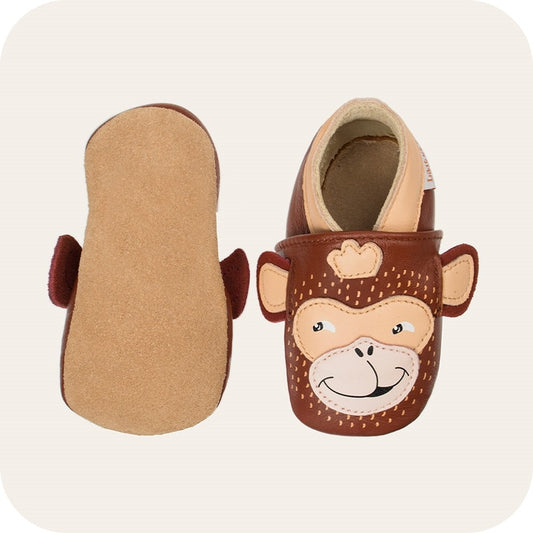 Chaussons en cuir extra souple Singe
