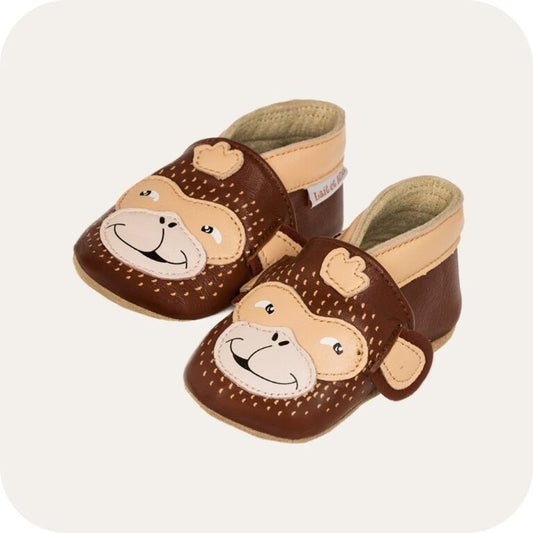 Chaussons en cuir extra souple Singe